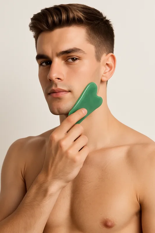 Gua sha facial routine